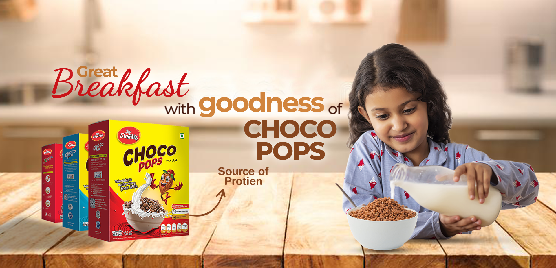 Kwality Choco Flakes | Made With Whole Wheat | 0% Maida | Source Of Protein  And Fibre | High In Calcium & Protein | Chocos | Breakfast Cereals For Kid