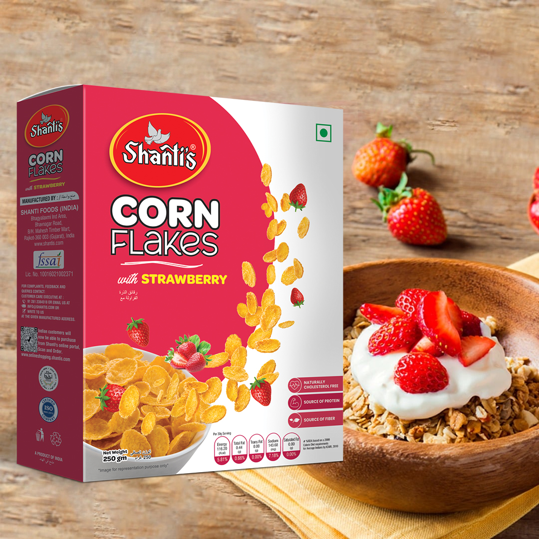 Corn Flakes Strawberry 250g Box